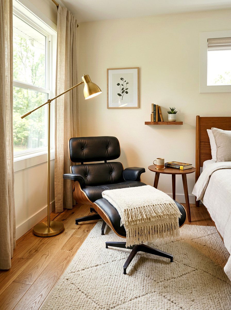 Reading Nook With Lounge Chair - 30 phone free bedroom ideas