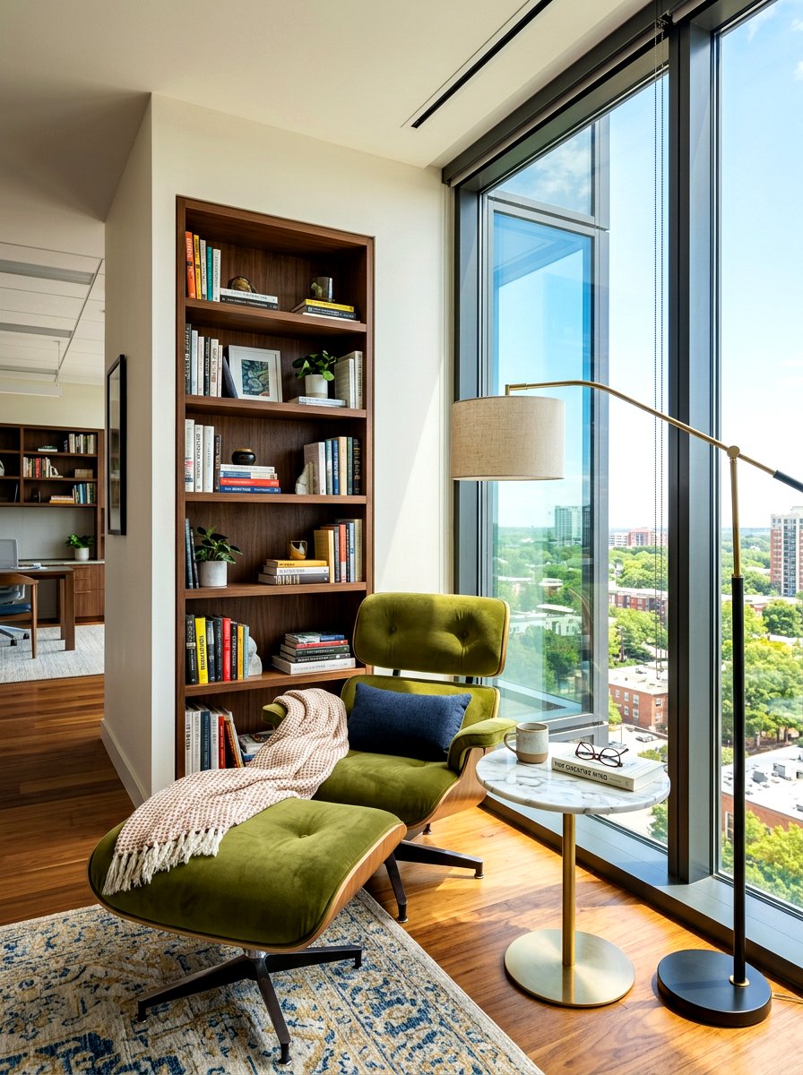 Reading Nook With Lounge Chair - 30 luxury home office ideas
