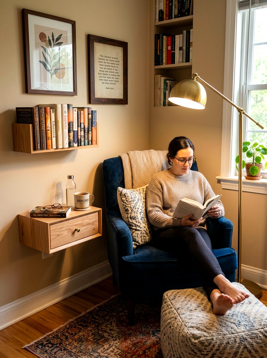 Reading nook floating drawer - 30 floating drawer ideas