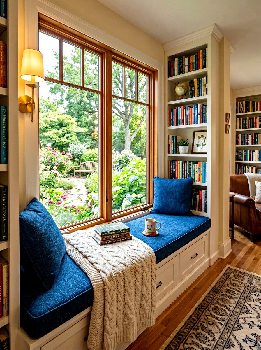 Reading nook library - 30 home library ideas