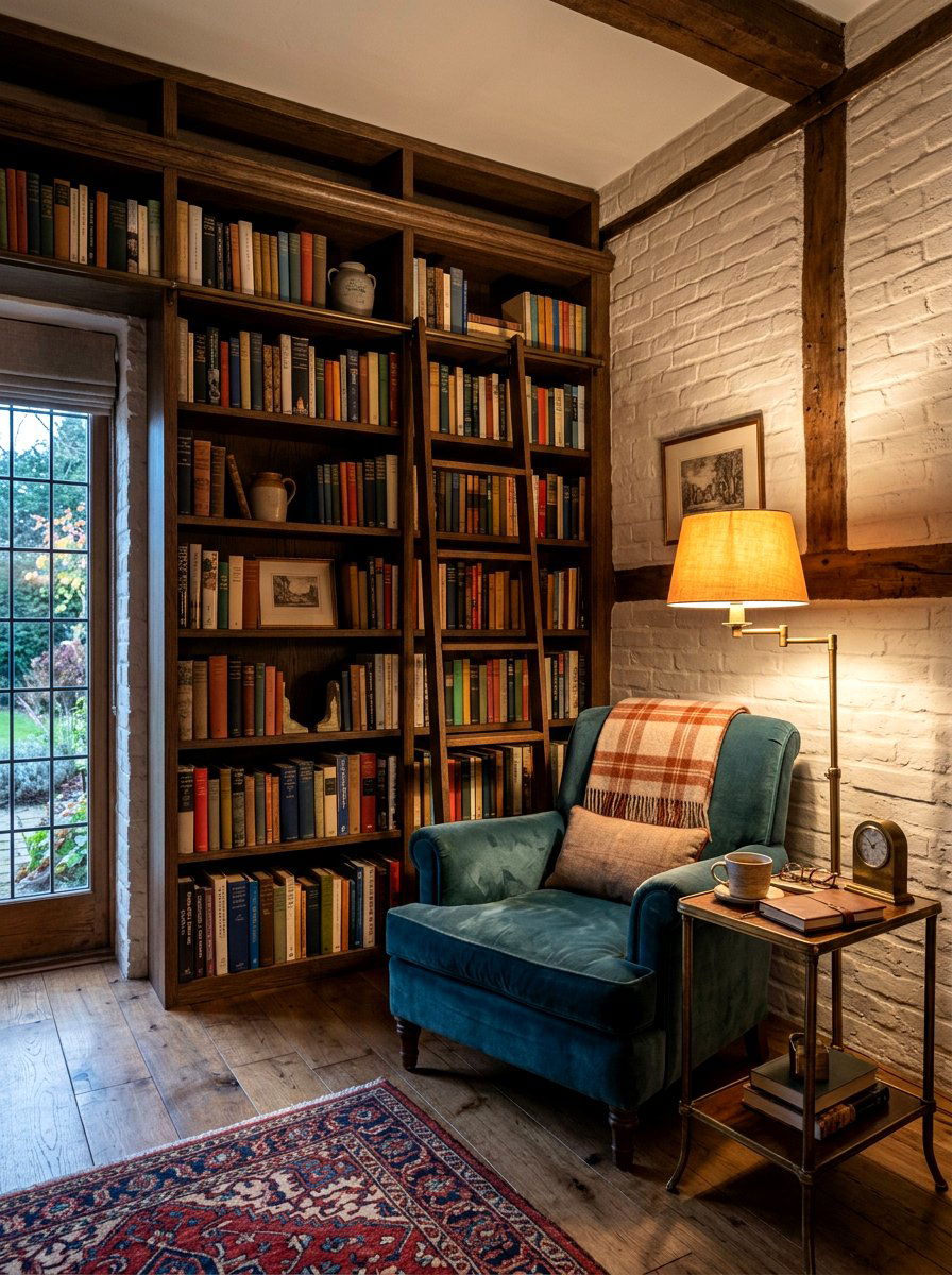 Reading nook limewash brick - 30 limewashed brick wall ideas