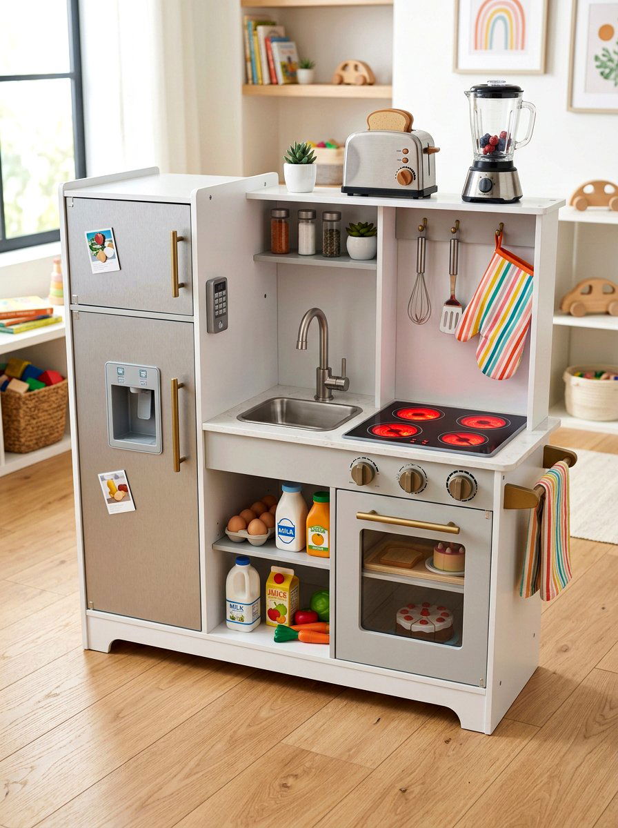 Realistic Play Kitchen Appliances - 30 play kitchen corner ideas