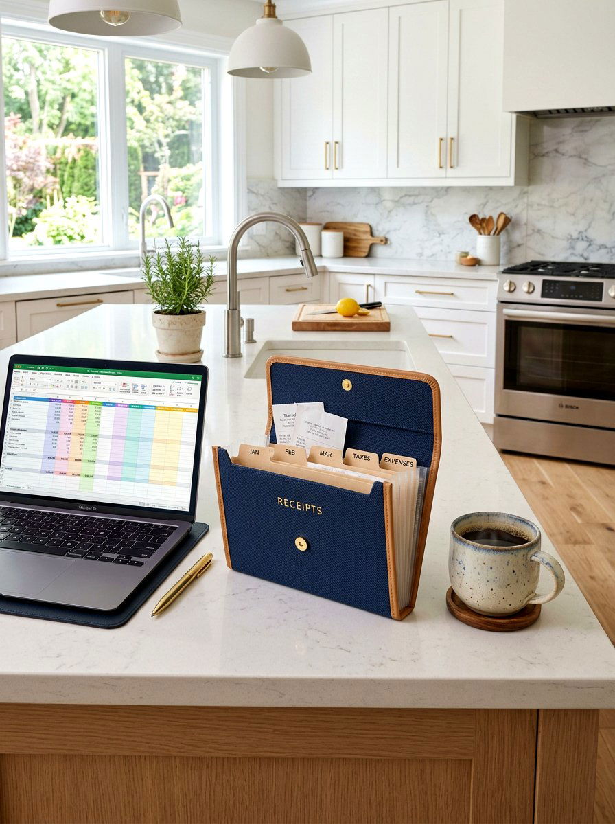 Receipt tracking kit - 30 paper clutter organization ideas