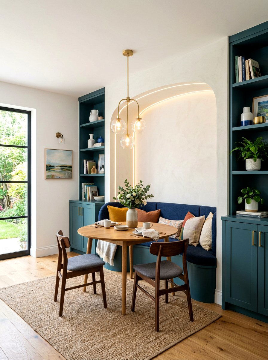 Recessed Banquette Wall Niche - 30 kitchen banquette storage ideas