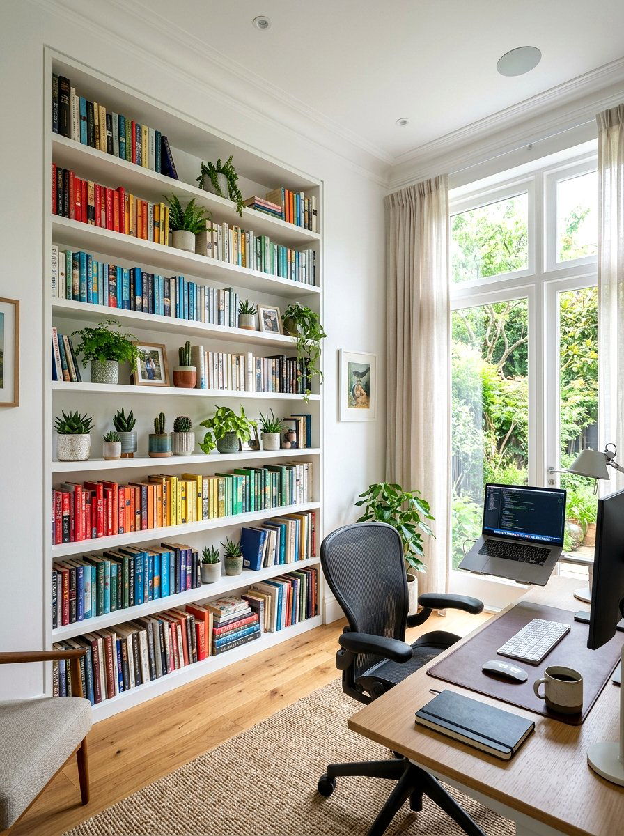 Recessed Bookshelf Niche - 30 wall niche ideas