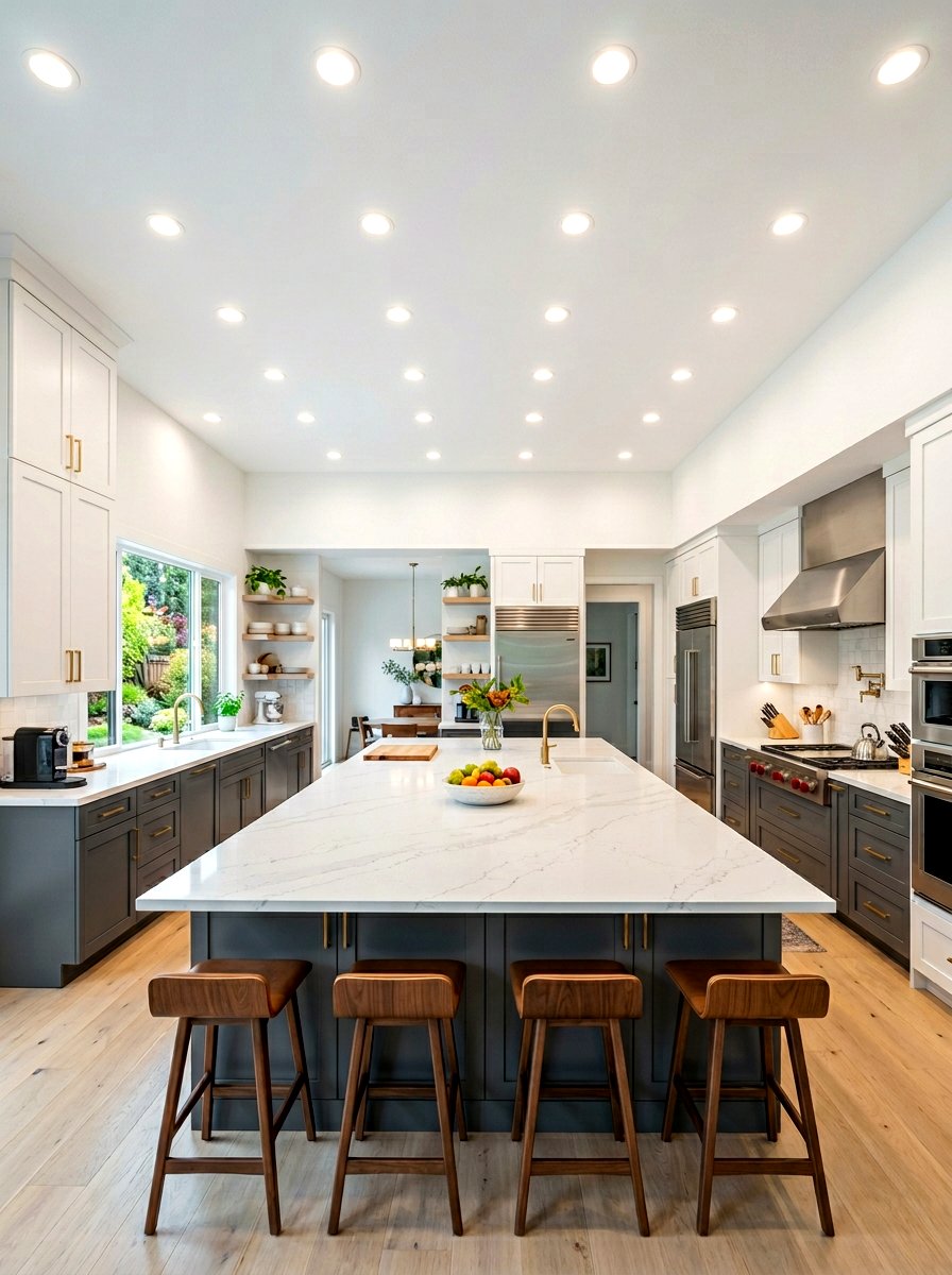 Recessed Ceiling Can Light - 30 kitchen lighting ideas