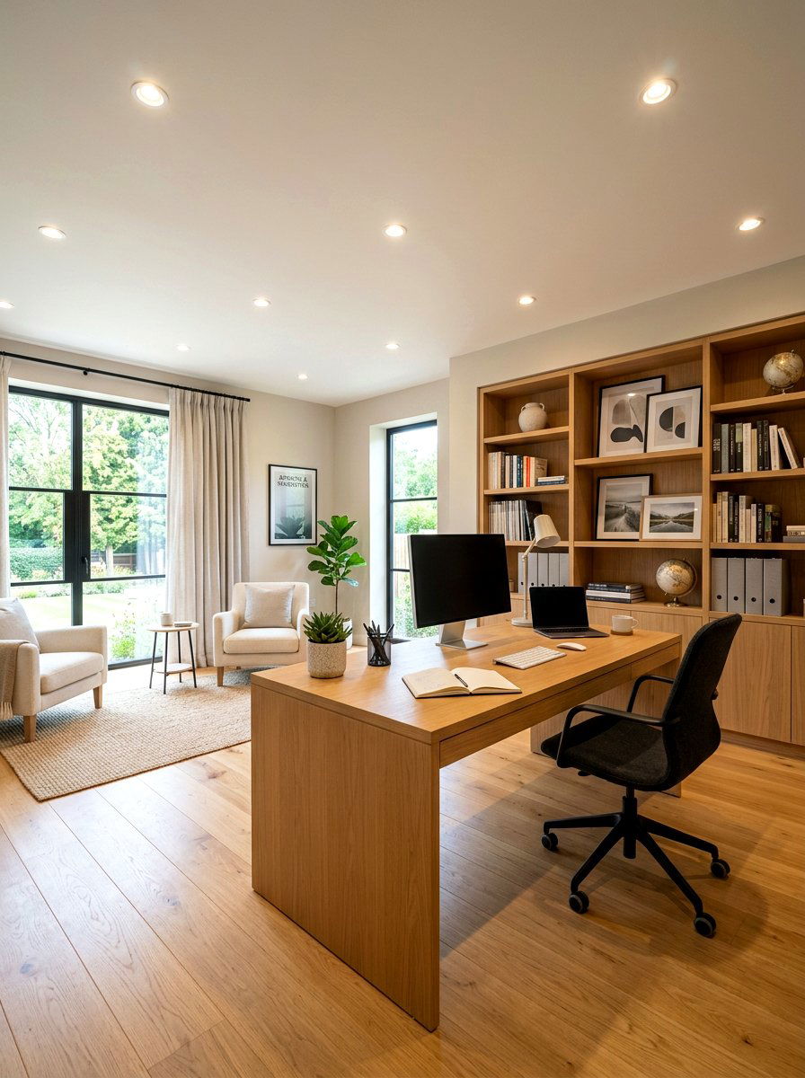 Recessed Ceiling Light - 30 home office lighting ideas
