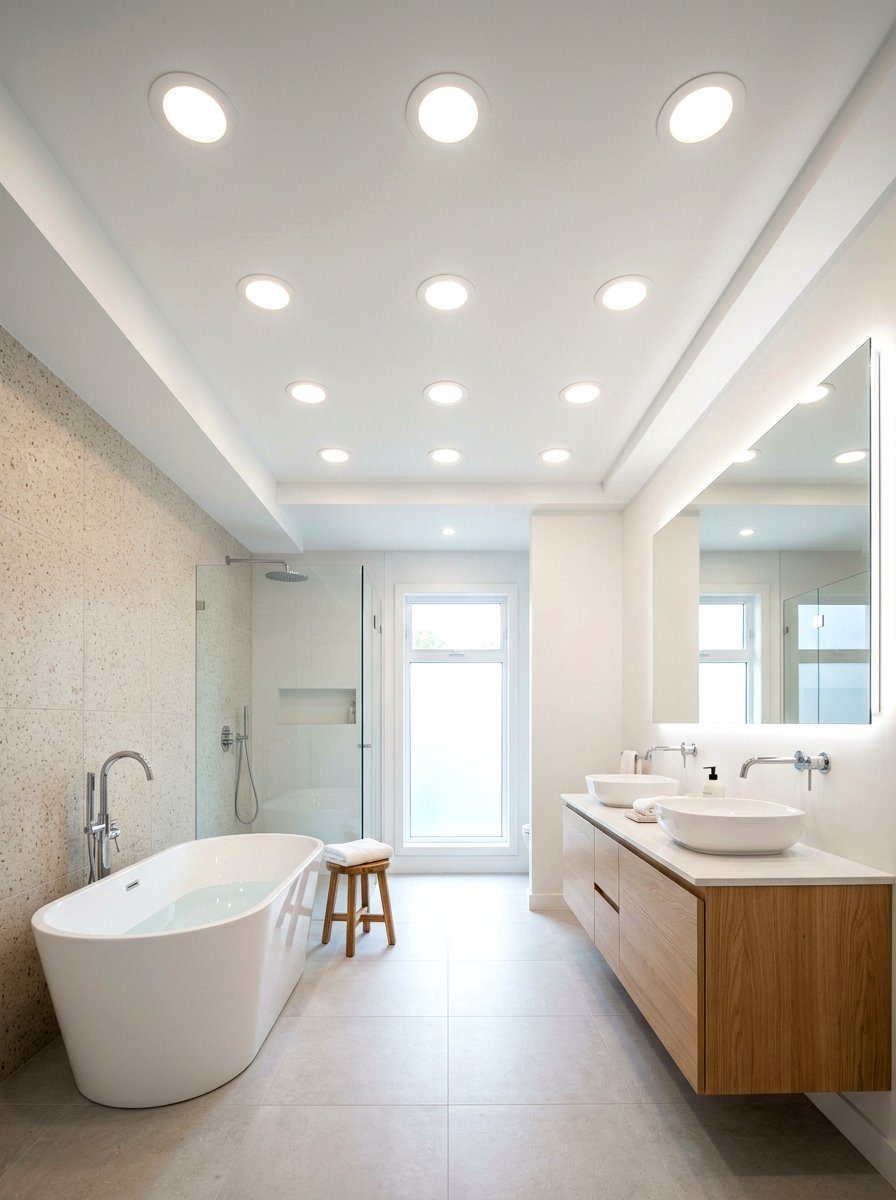 Recessed Ceiling Lighting - 30 spa bathroom ideas