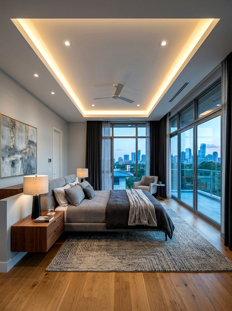 Recessed Ceiling Lighting - 30 tray ceiling ideas