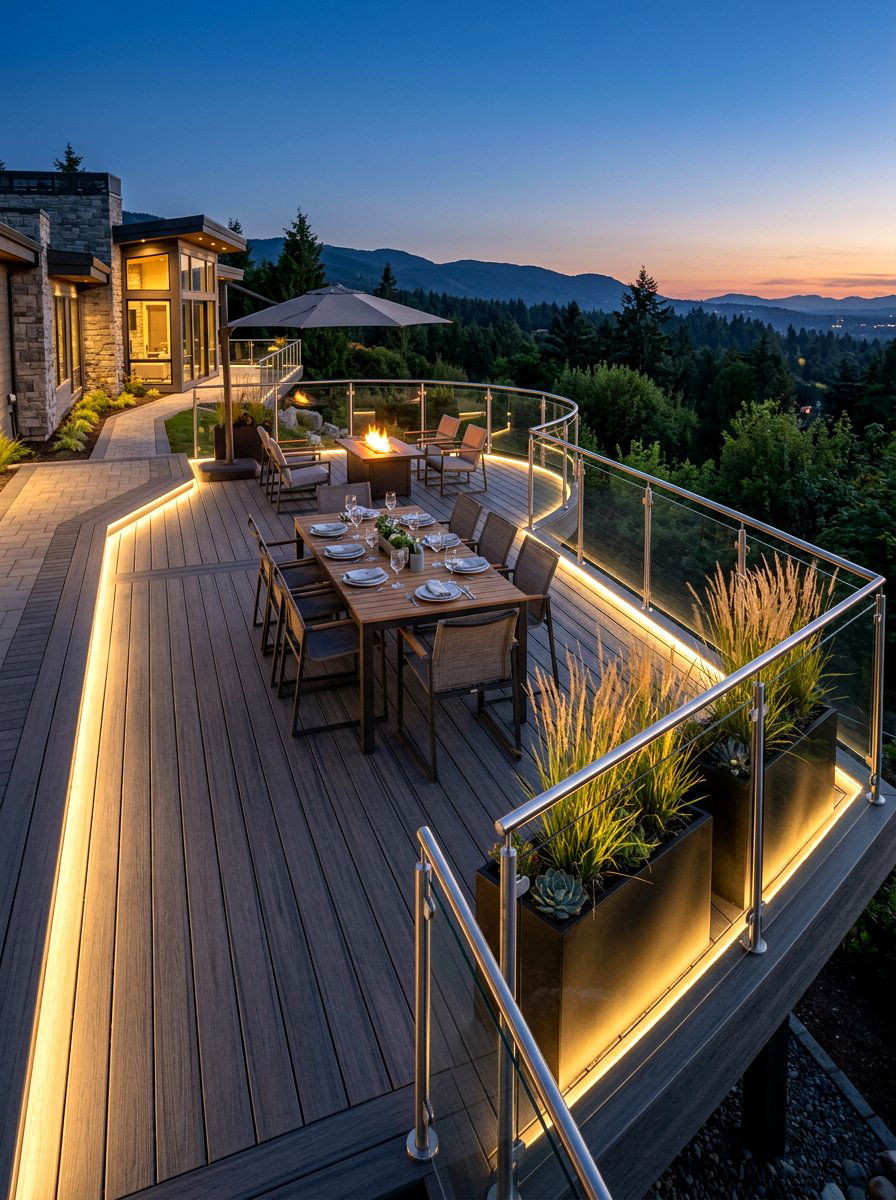 Recessed Deck Lighting - 30 no harsh light patio ideas