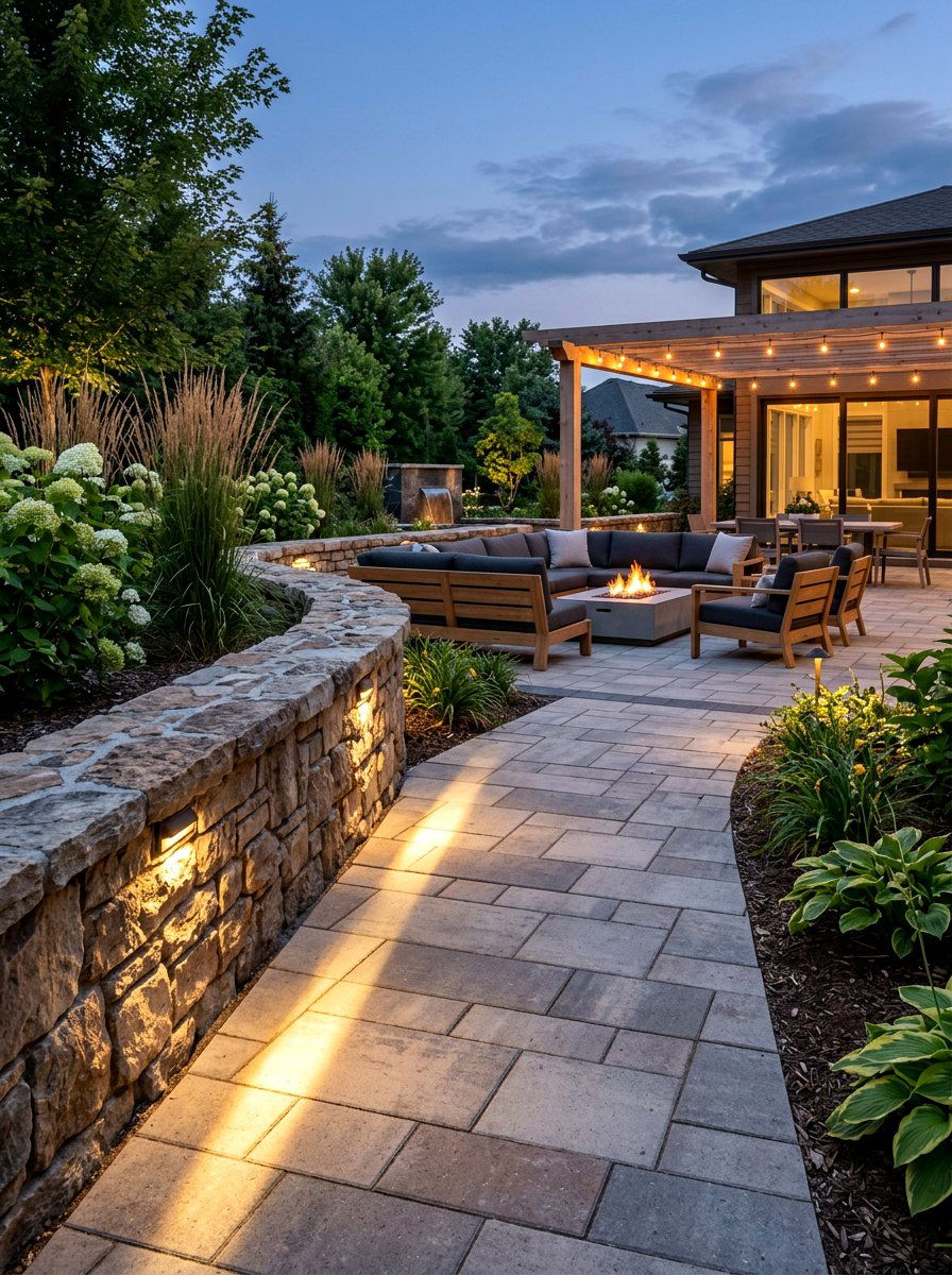 30 Retaining Wall Lighting Ideas for Safe, Gorgeous Nights