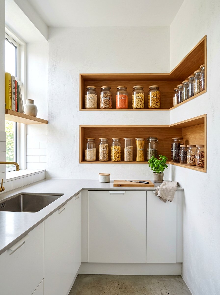 Recessed Kitchen Corner Shelving - 30 kitchen corner cabinet ideas