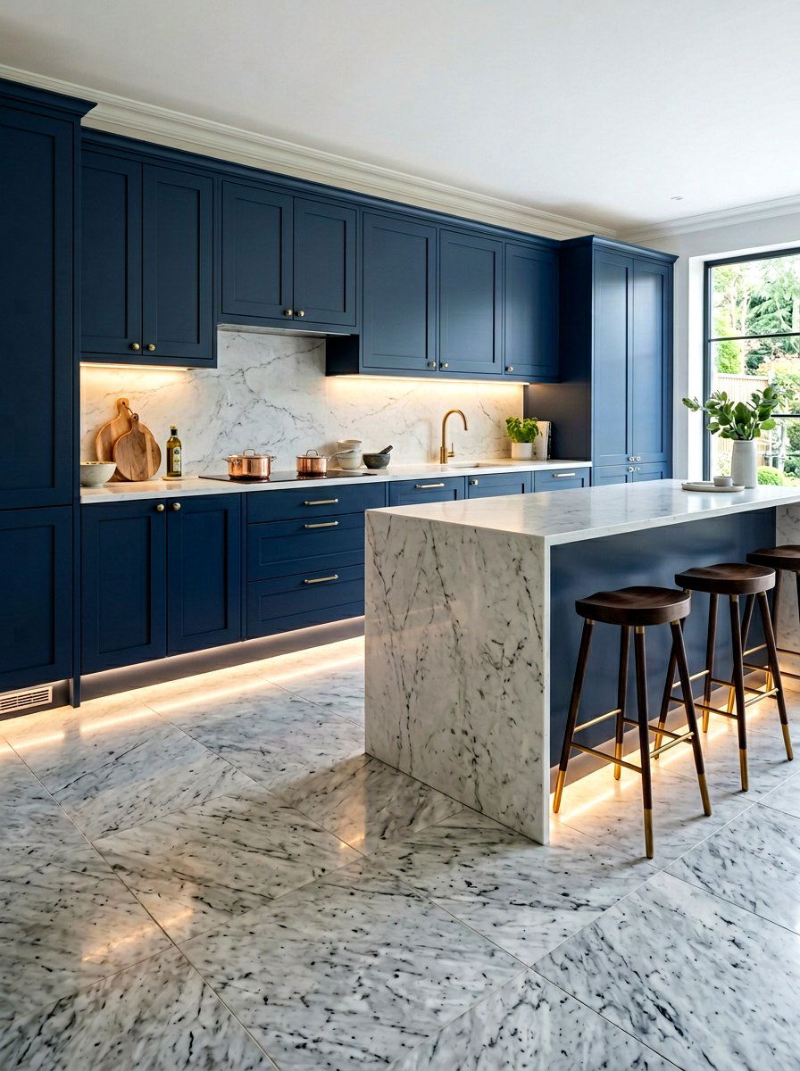Recessed LED Strip Lighting - 30 toe kick lighting ideas