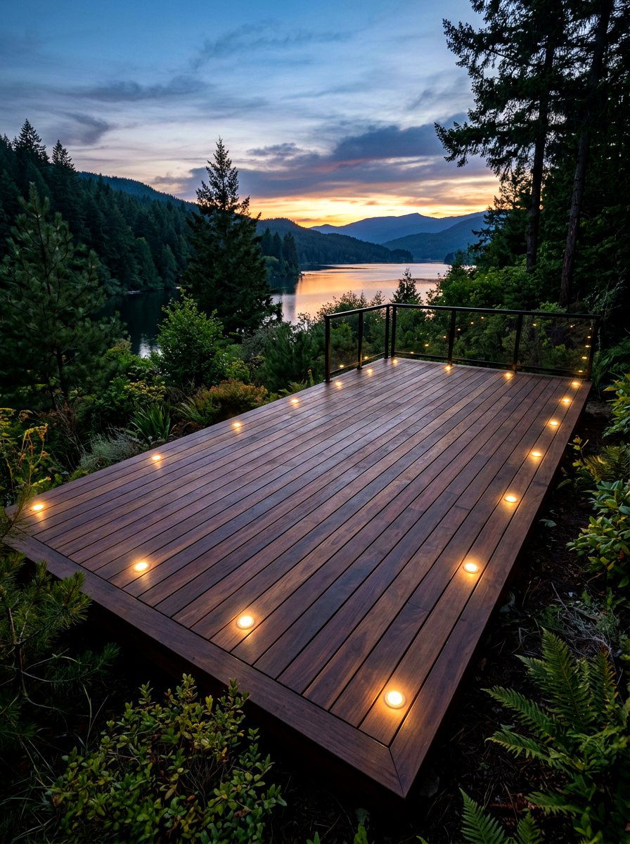 Recessed Lighting Deck - 30 backyard yoga deck ideas