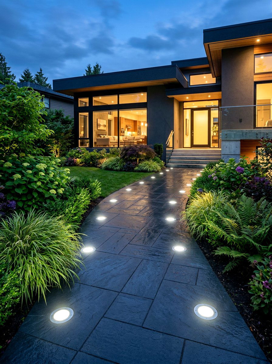 Recessed Paver Lights - 30 front path lighting ideas