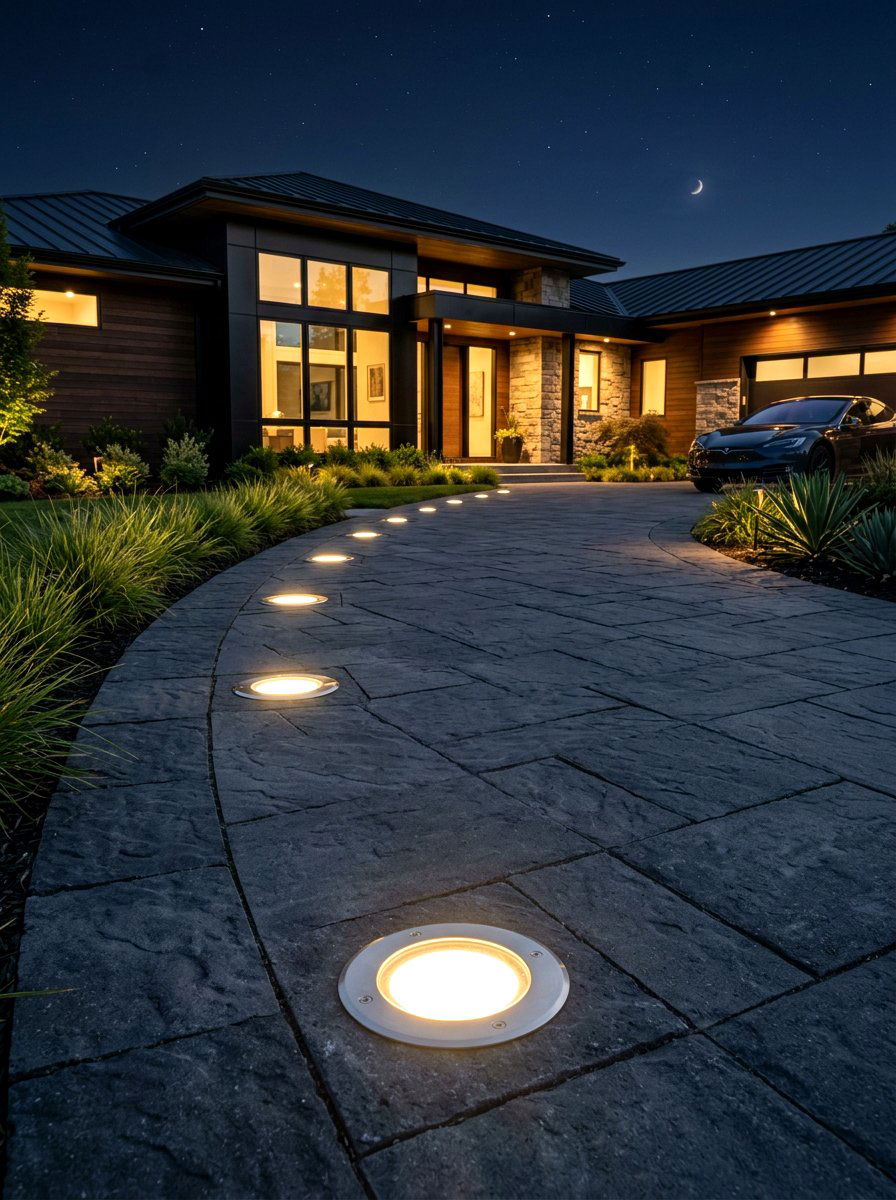 Recessed Paver Lights - 30 driveway lighting ideas