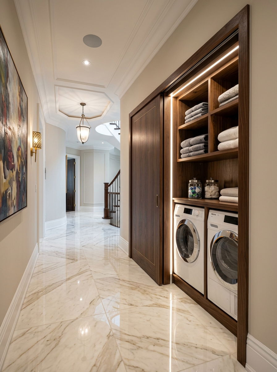 Recessed Pocket Door For Appliances - 30 utility area screen ideas