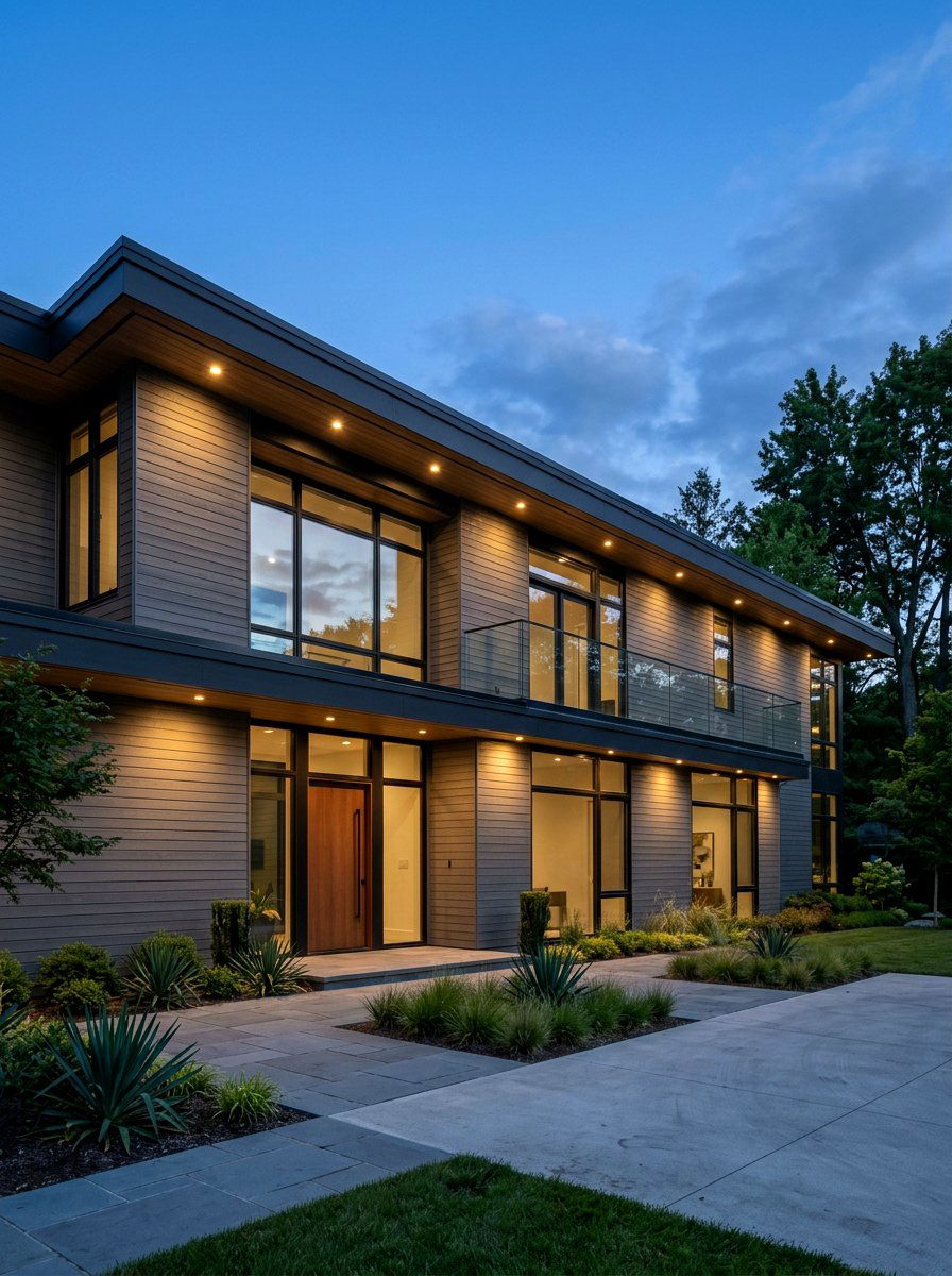 Recessed Soffit Lighting - 30 front yard lighting ideas