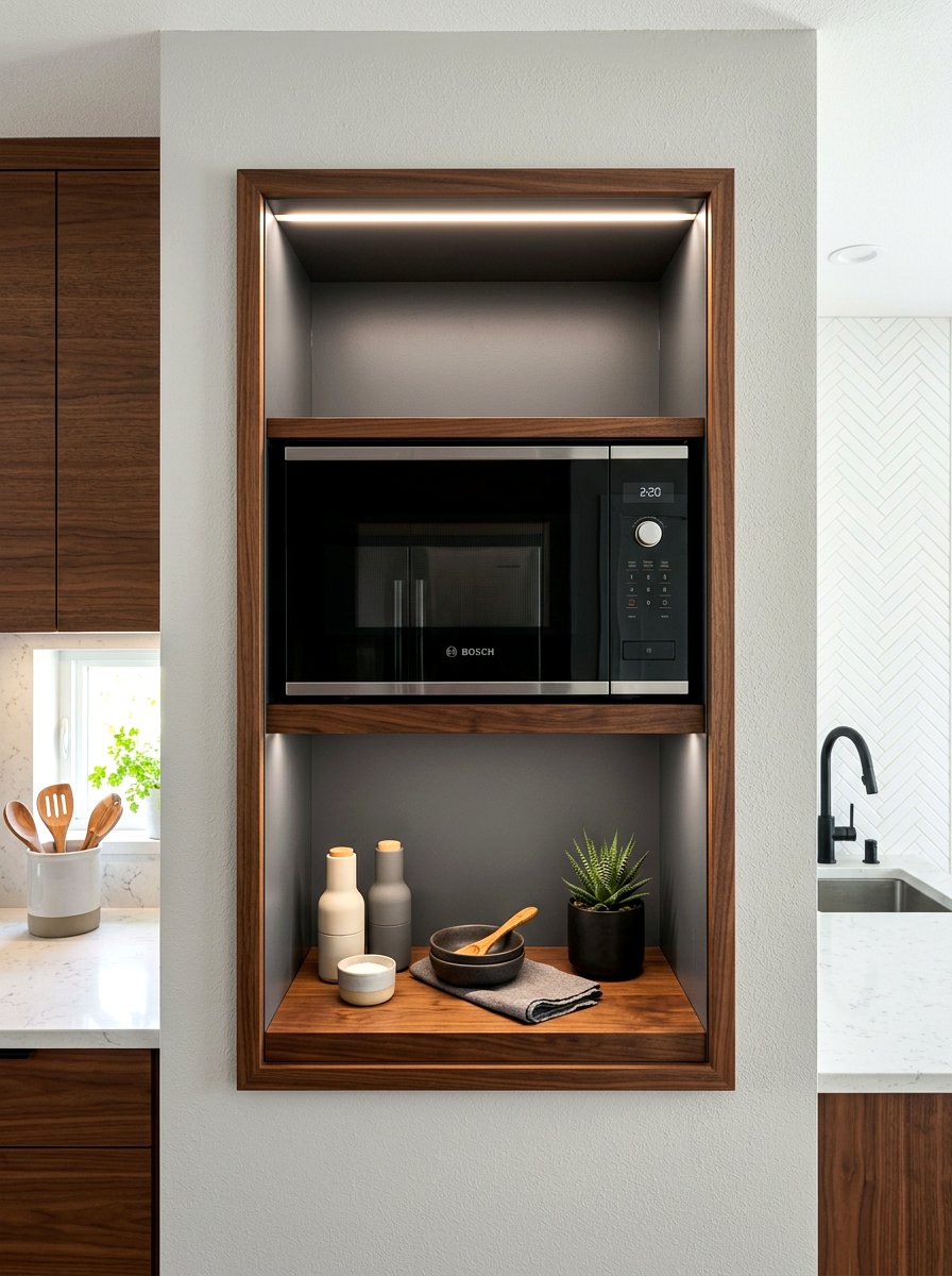 Recessed Wall Niche - 30 second prep space kitchen ideas