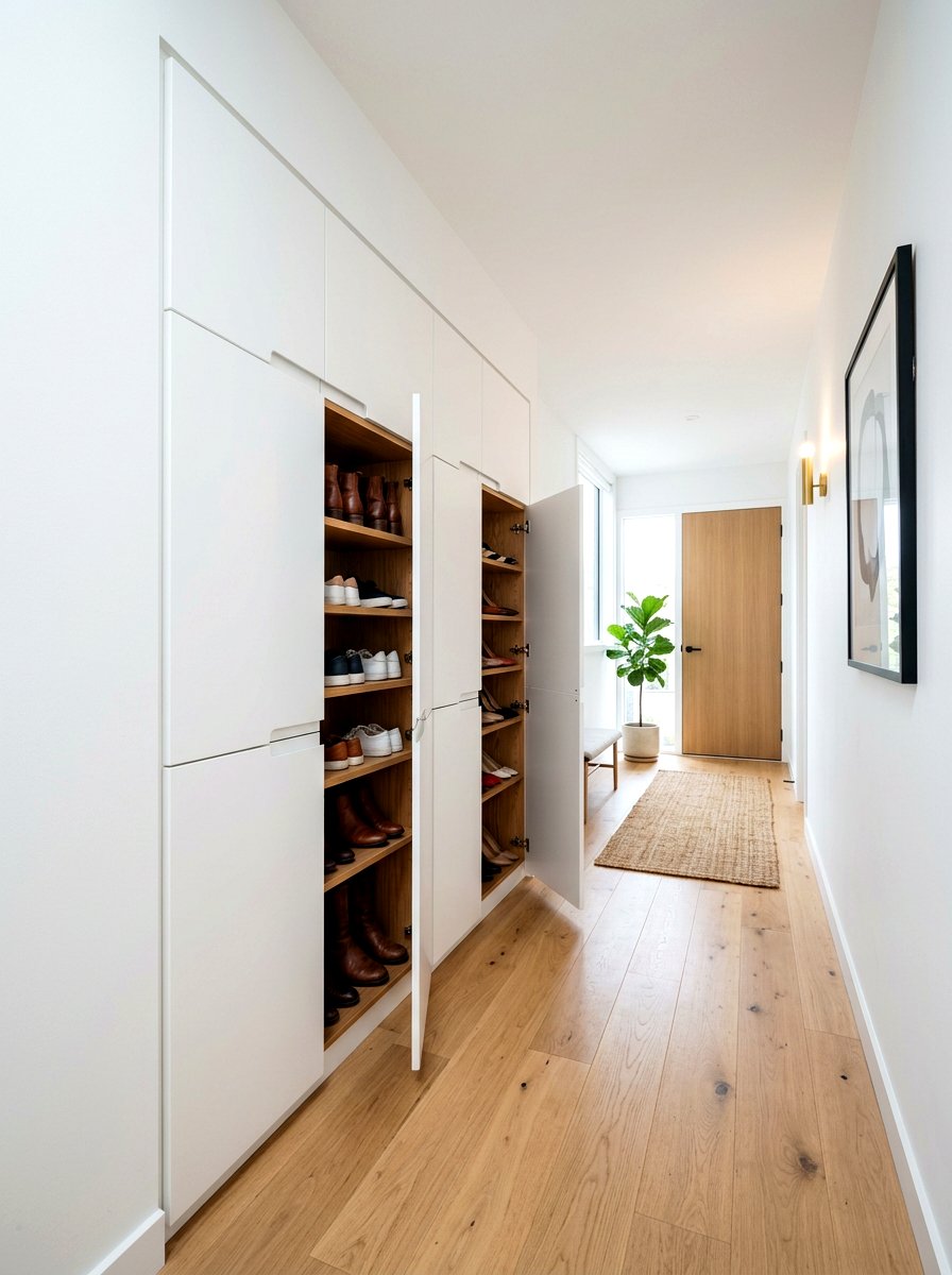 Recessed Wall Shoe Cabinet - 30 hidden shoe cabinet ideas