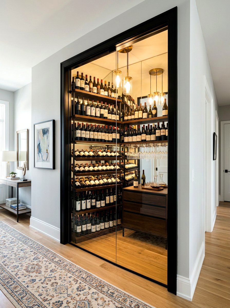Recessed Wine Wall - 30 wine wall display ideas