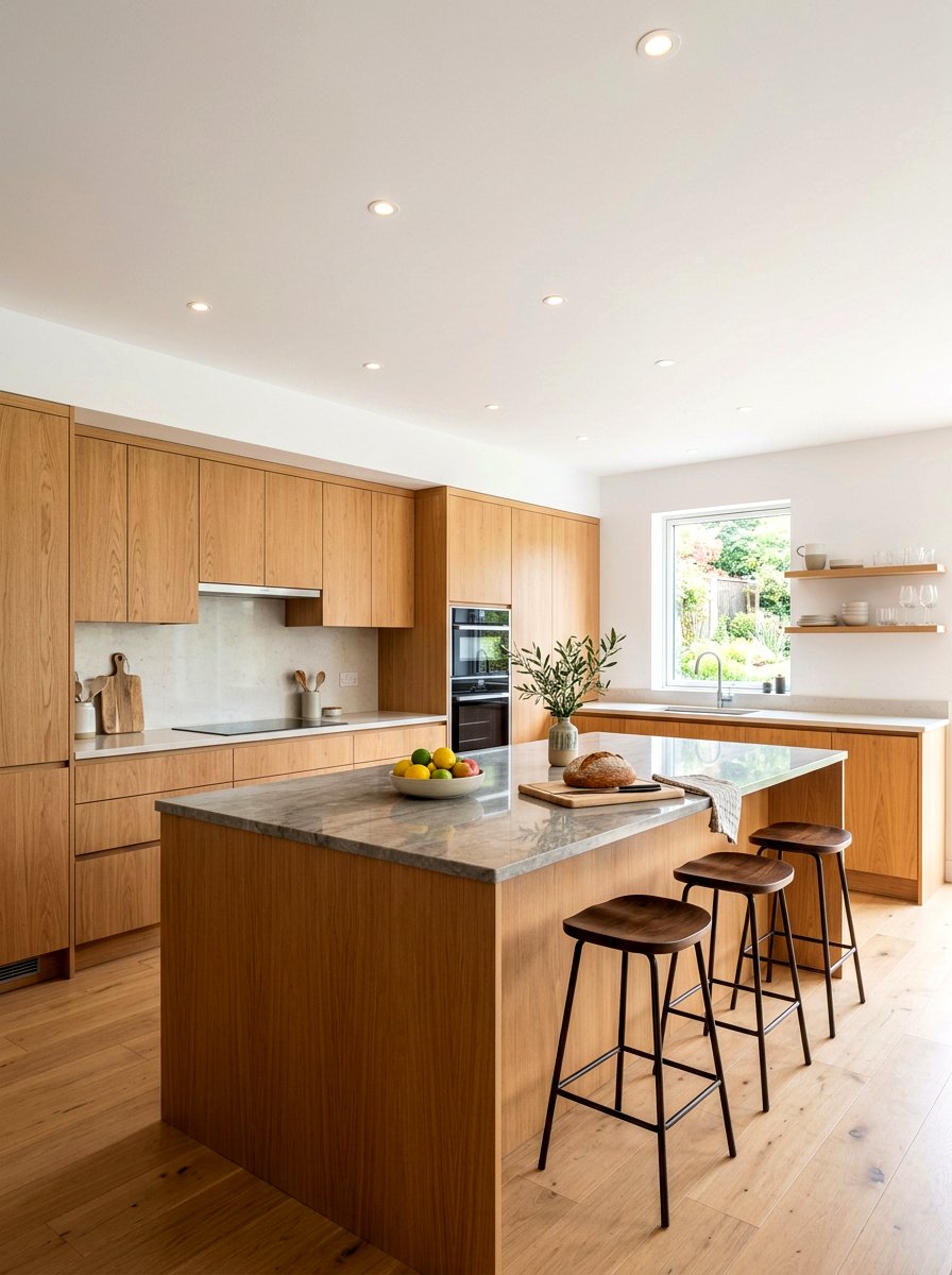 Recessed light kitchen - 30 Japandi kitchen ideas