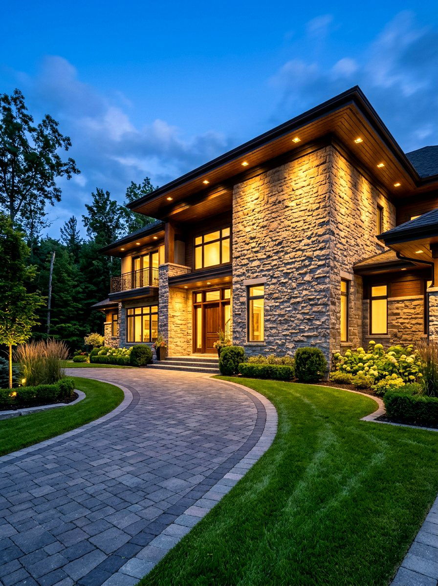 Recessed soffit light - 30 exterior lighting ideas for front of house