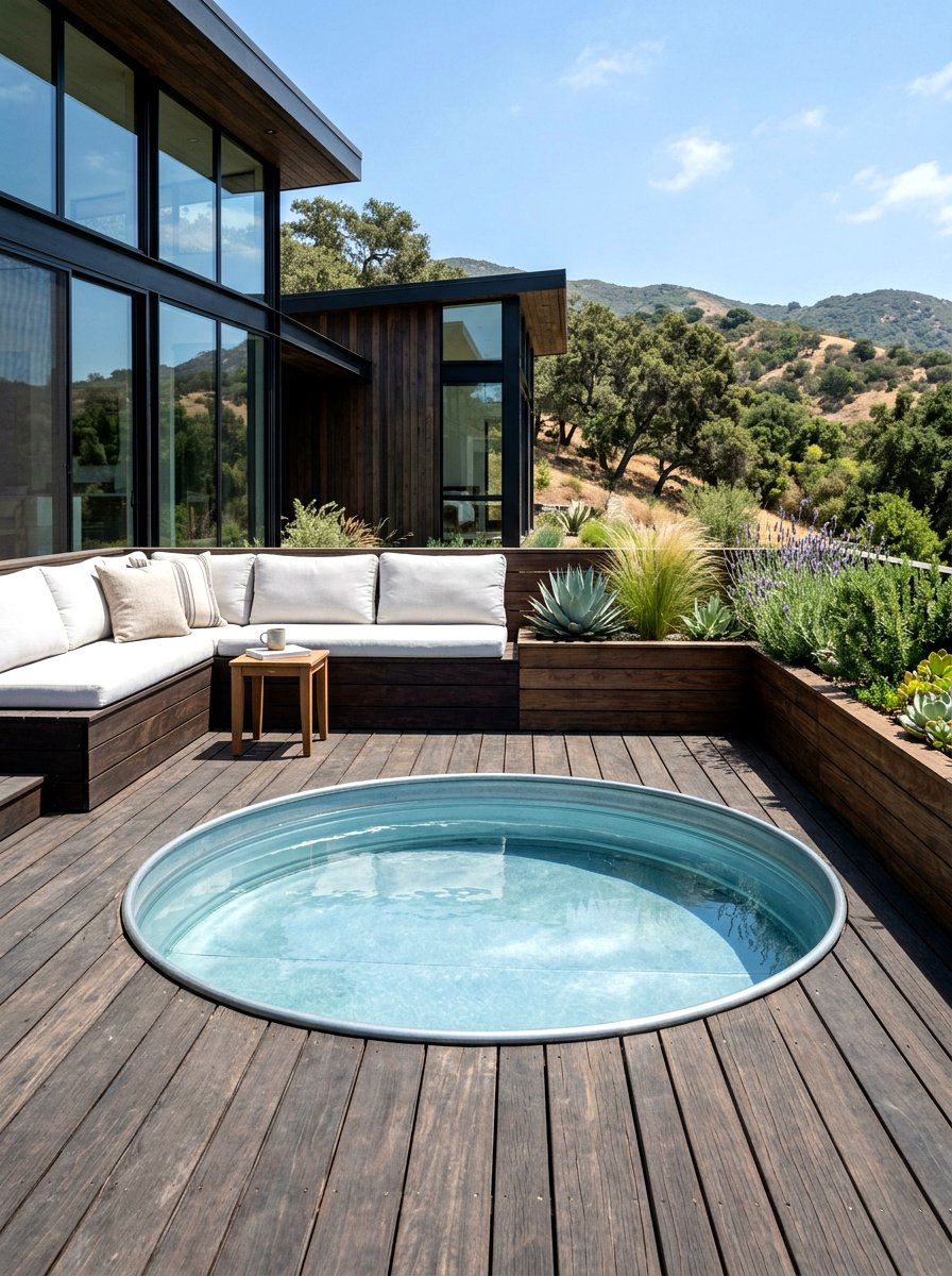Recessed stock tank pool - 30 budget pool ideas