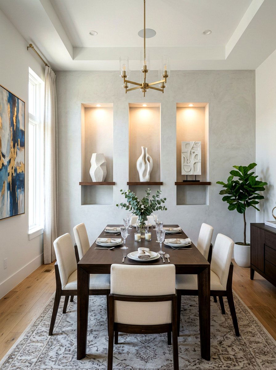 Recessed wall niche - 30 dining room storage ideas