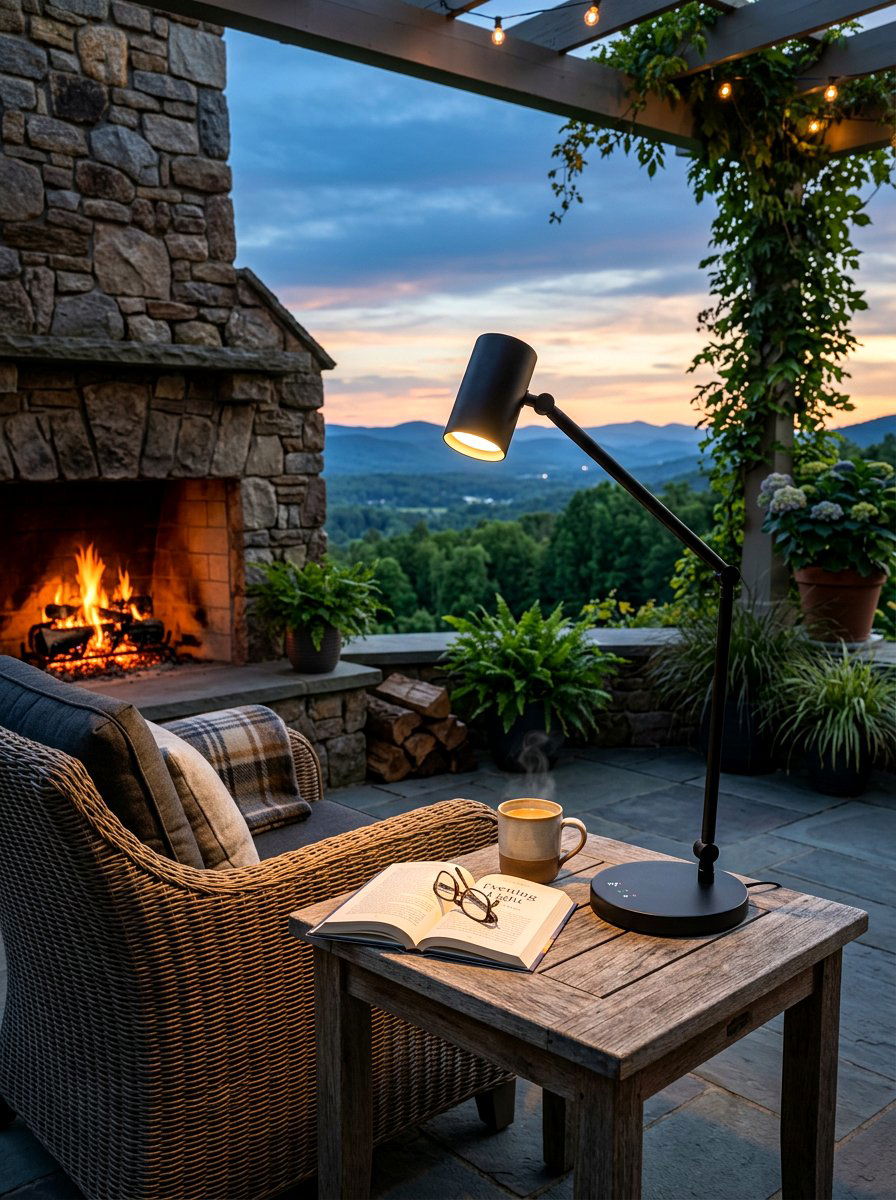 Rechargeable Task Lamp - 30 lamp lit patio ideas