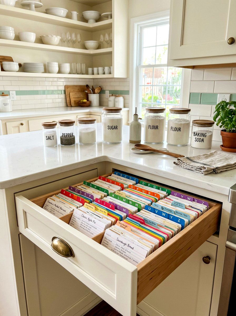 Recipe Card Organizer File Drawer - 30 file drawer kitchen ideas