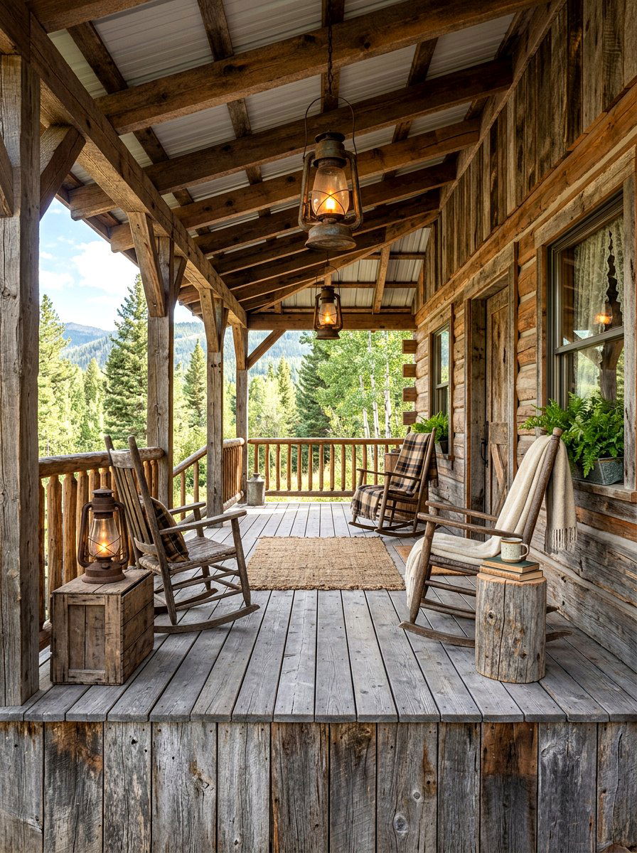 Reclaimed Barn Wood - 30 porch skirting ideas