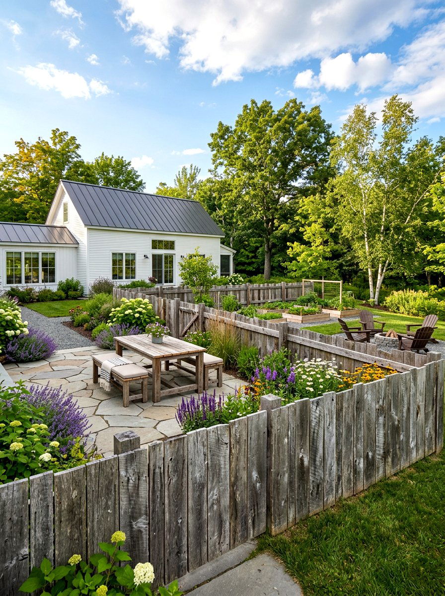 Reclaimed Barn Wood Fence - 30 rustic fence ideas