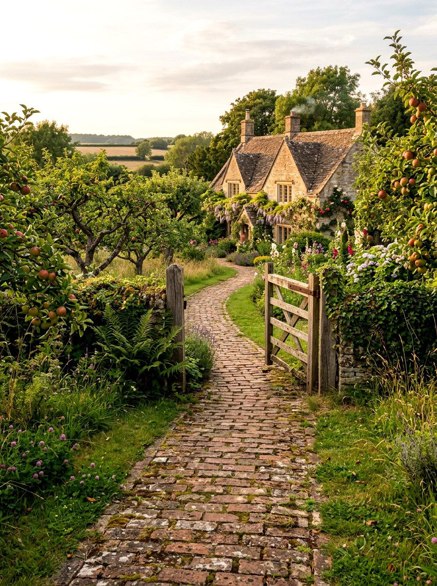Reclaimed Brick Path - 30 front walkway ideas