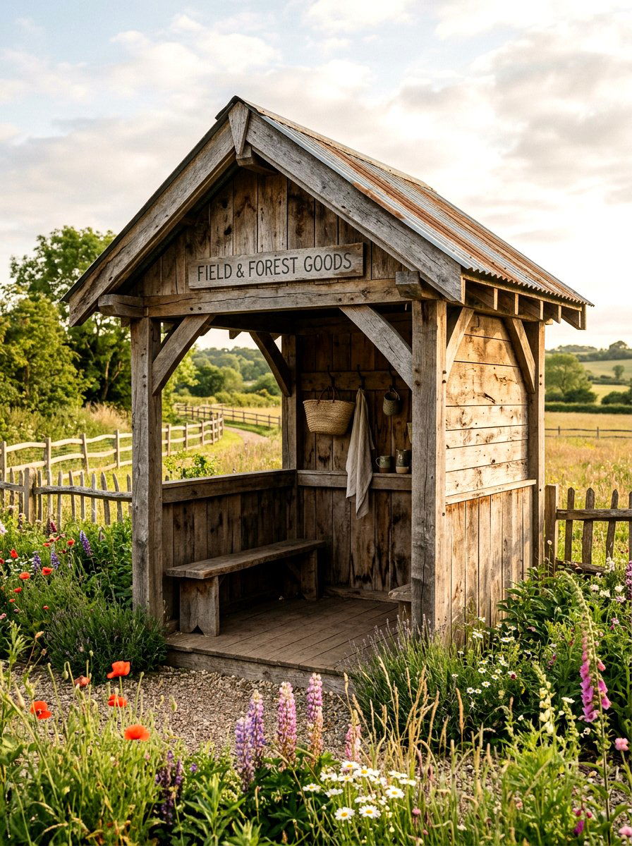 Reclaimed Timber Stall - 30 outdoor changing room ideas