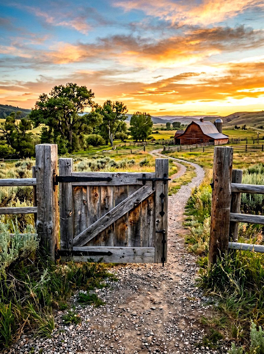 Reclaimed Wood Barn Gate - 30 driveway gate ideas