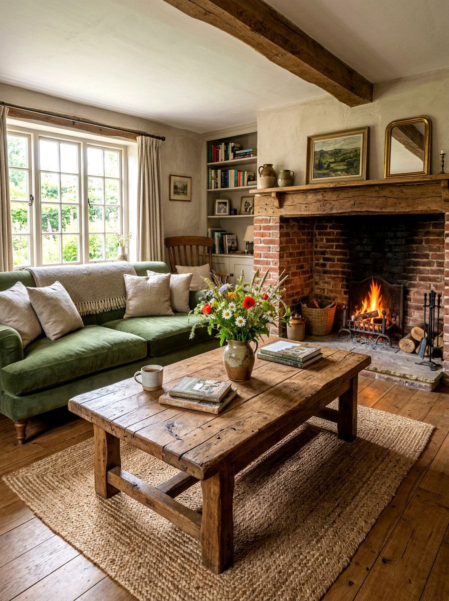 Reclaimed Wood Coffee Table - 30 cottage home decor ideas