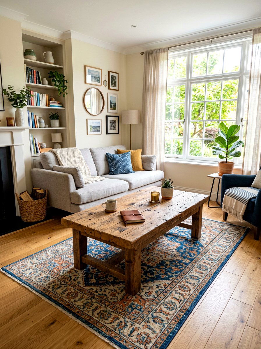 Reclaimed Wood Coffee Table - 30 modern farmhouse decor ideas