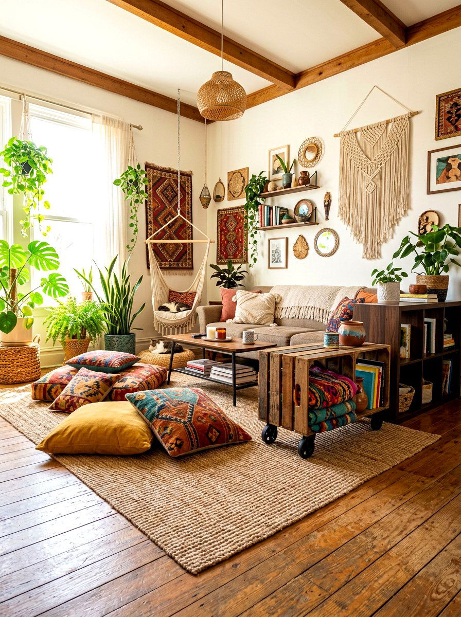 Reclaimed Wood Crate Holder - 30 fireplace wood basket ideas