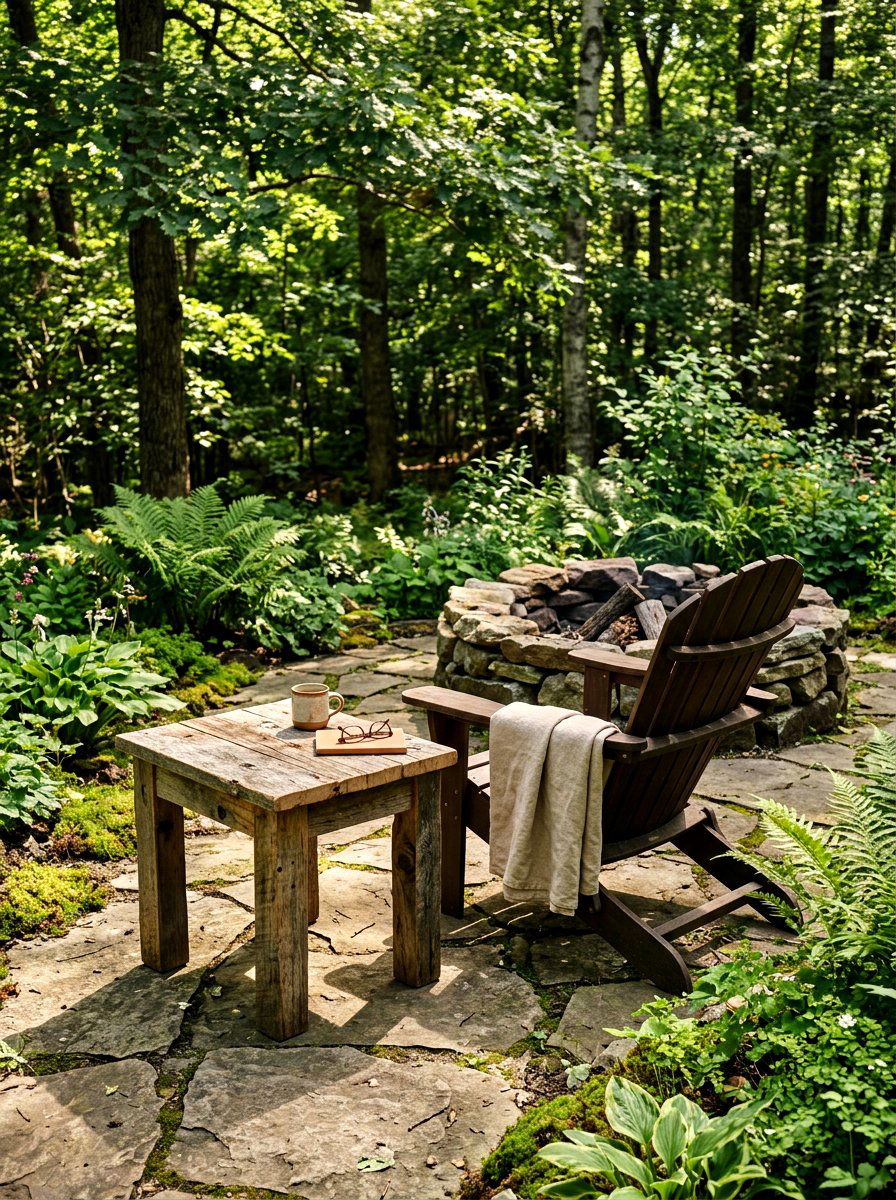 Reclaimed Wood End Table - 30 outdoor side table ideas