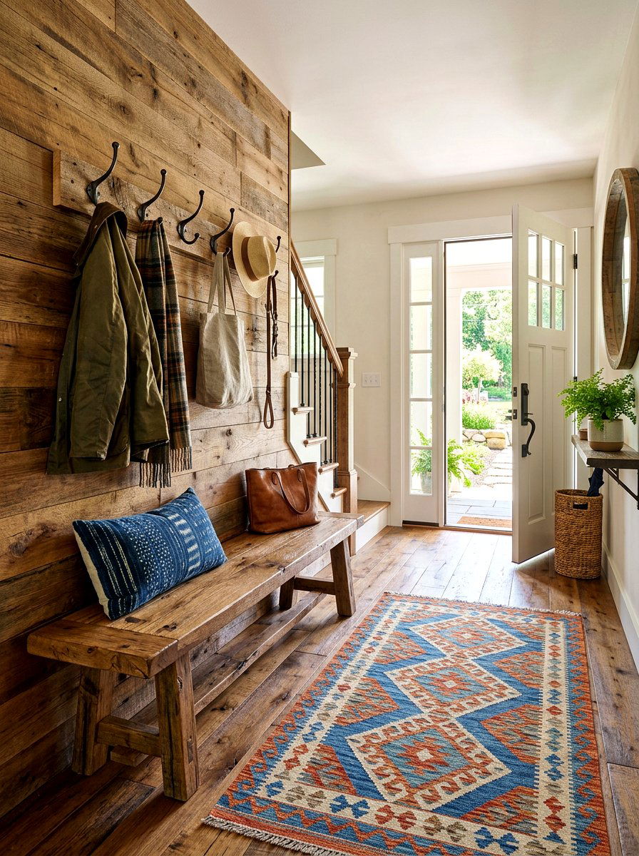 Reclaimed Wood Entryway - 30 secondhand decor ideas