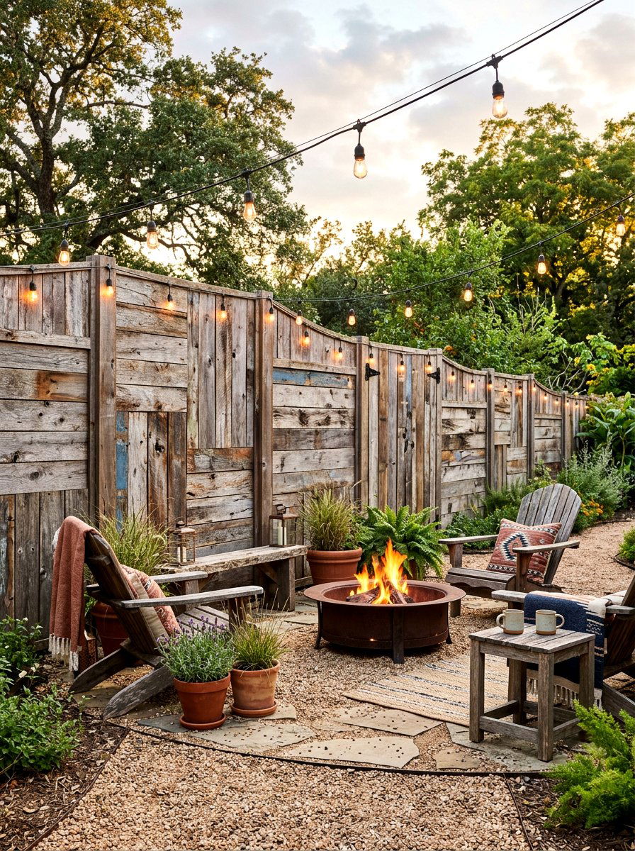 Reclaimed Wood Fence - 30 fence ideas