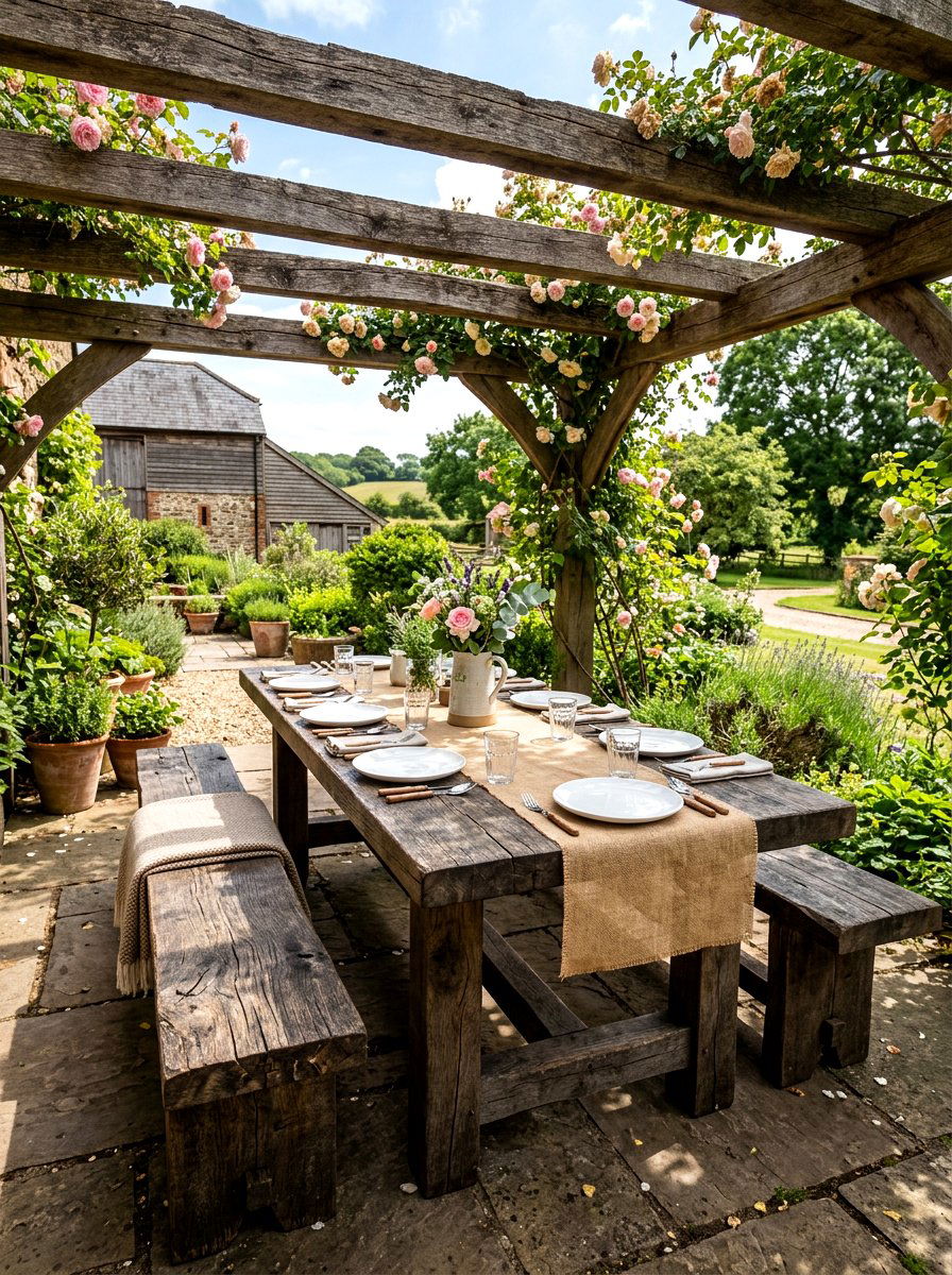 Reclaimed Wood Furniture - 30 patio date night ideas