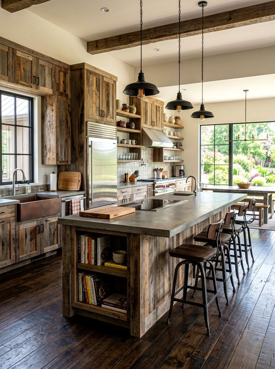 Reclaimed Wood Kitchen - 30 storybook kitchen ideas