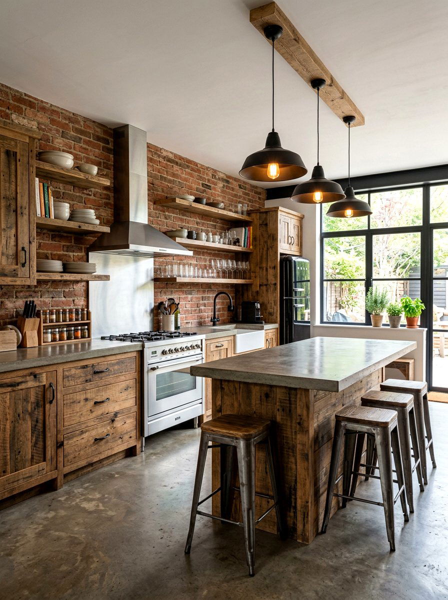 Reclaimed Wood Kitchen Cabinets