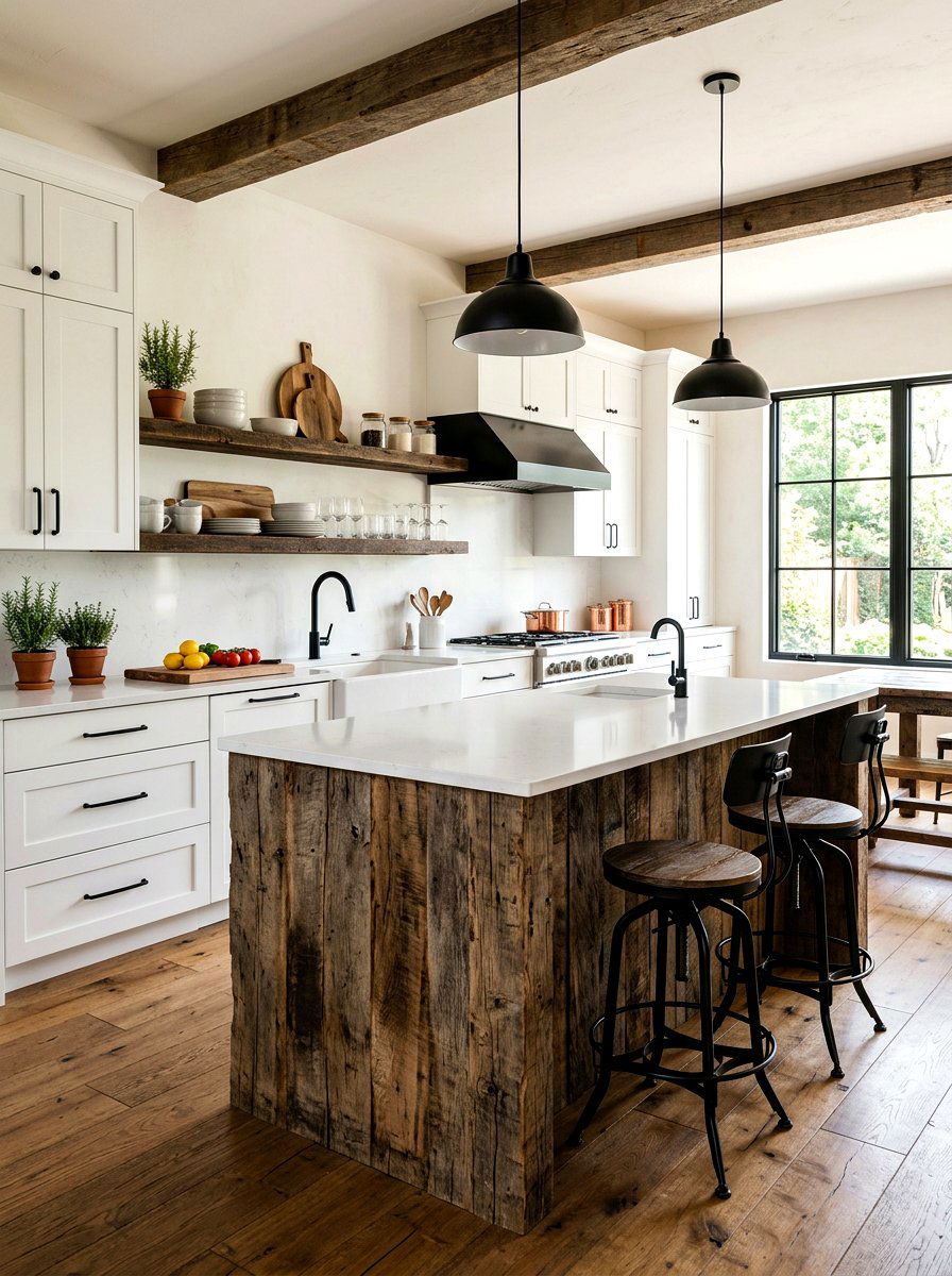 Reclaimed Wood Kitchen - 30 California casual kitchen ideas