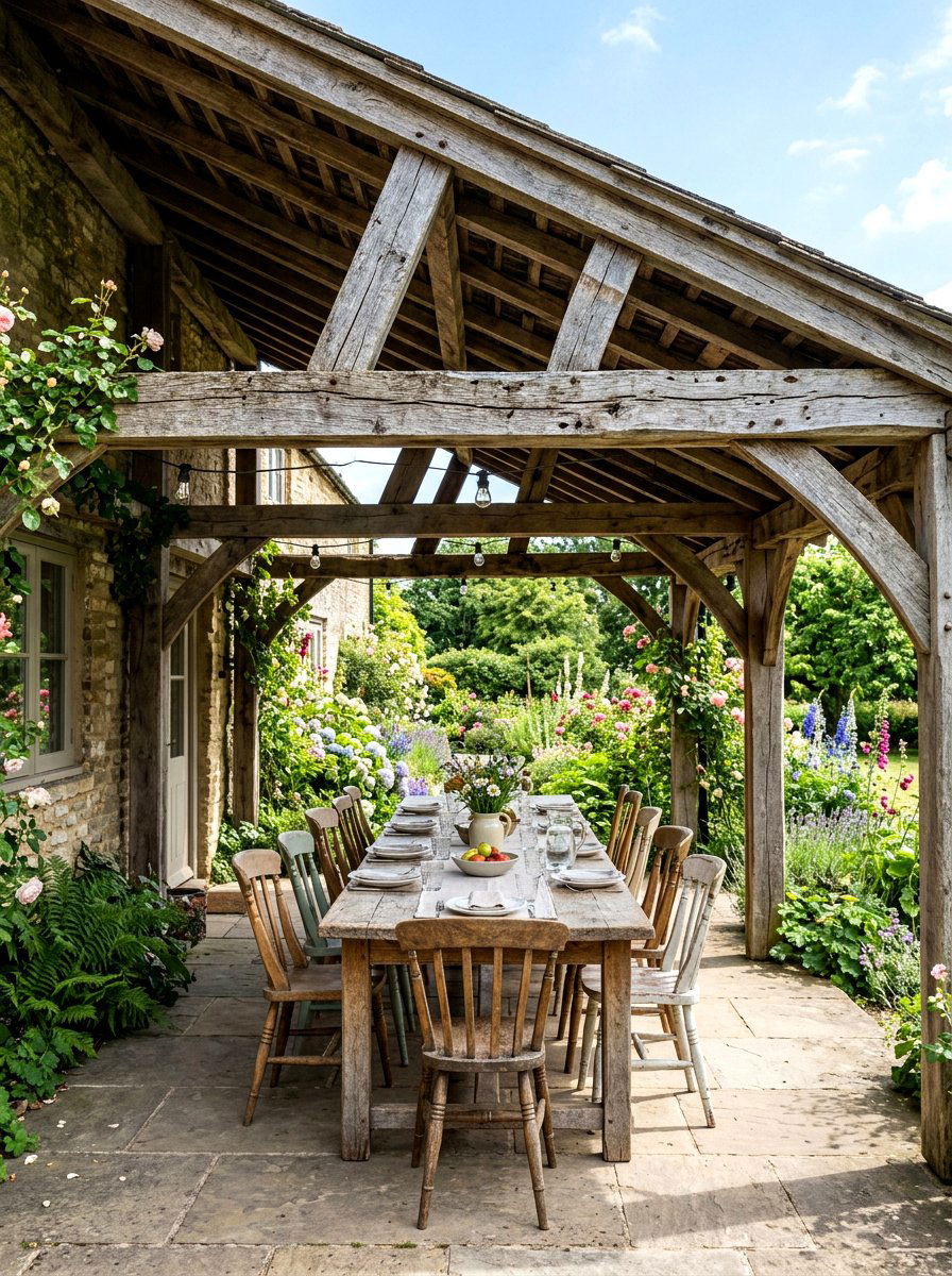 Reclaimed Wood Patio Cover - 30 wood patio cover ideas