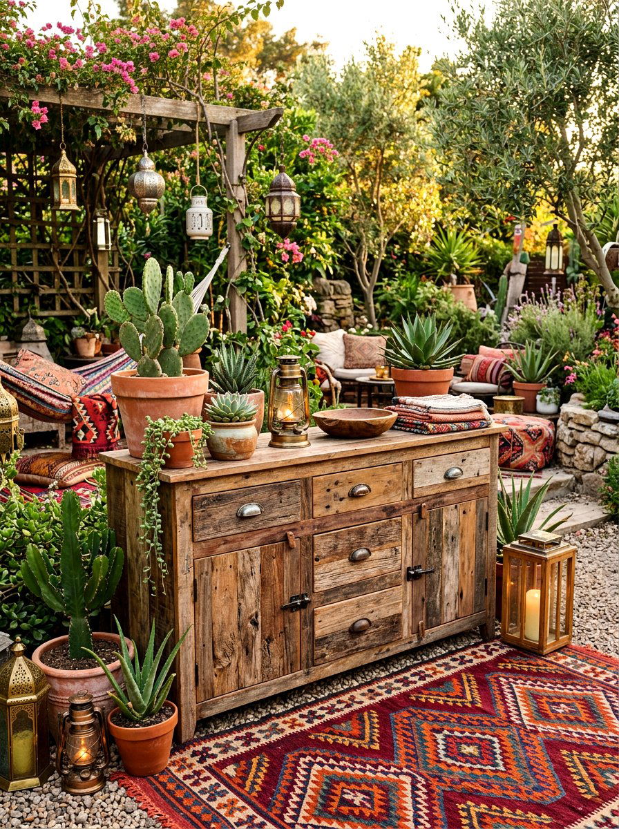 Reclaimed Wood Sideboard - 30 outdoor buffet cabinet ideas