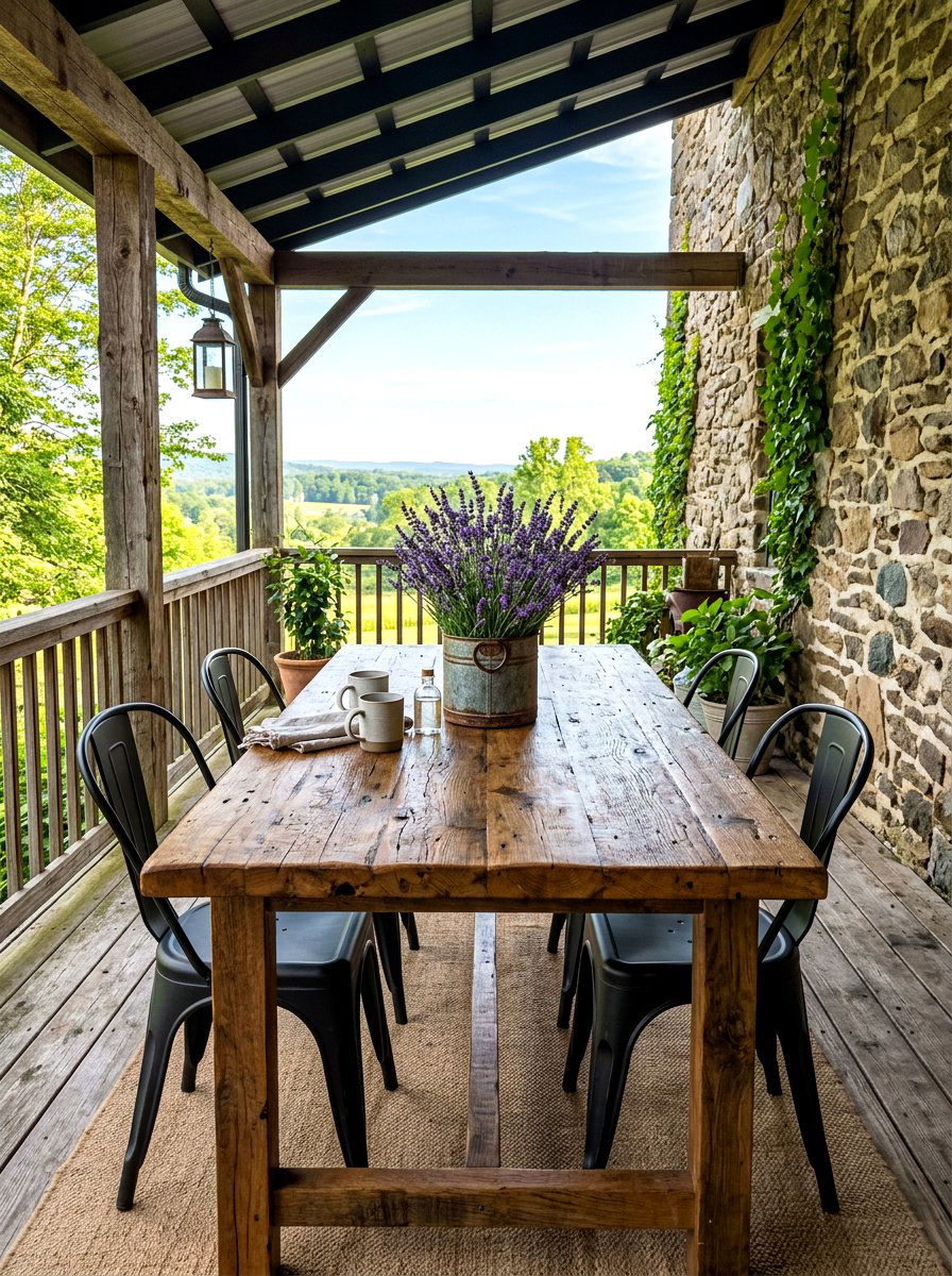 Reclaimed Wood Table - 30 porch furniture ideas