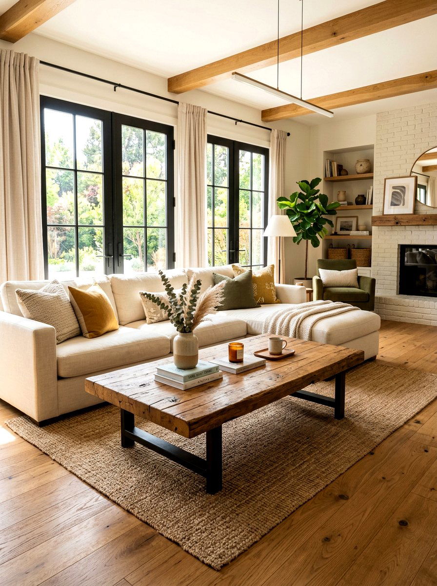 Reclaimed wood coffee table - 30 reclaimed wood living room ideas